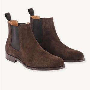 Men’s Brown CLARKS Boots Chelsea Slip-on Suede -SIZE 10